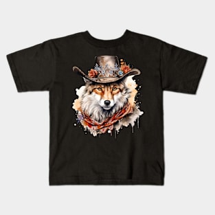 Watercolor Boho Fox #2 Kids T-Shirt